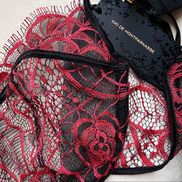 Kiki de Montparnasse Coquette Bra Red Black NWT 32 - Picture 6 of 7